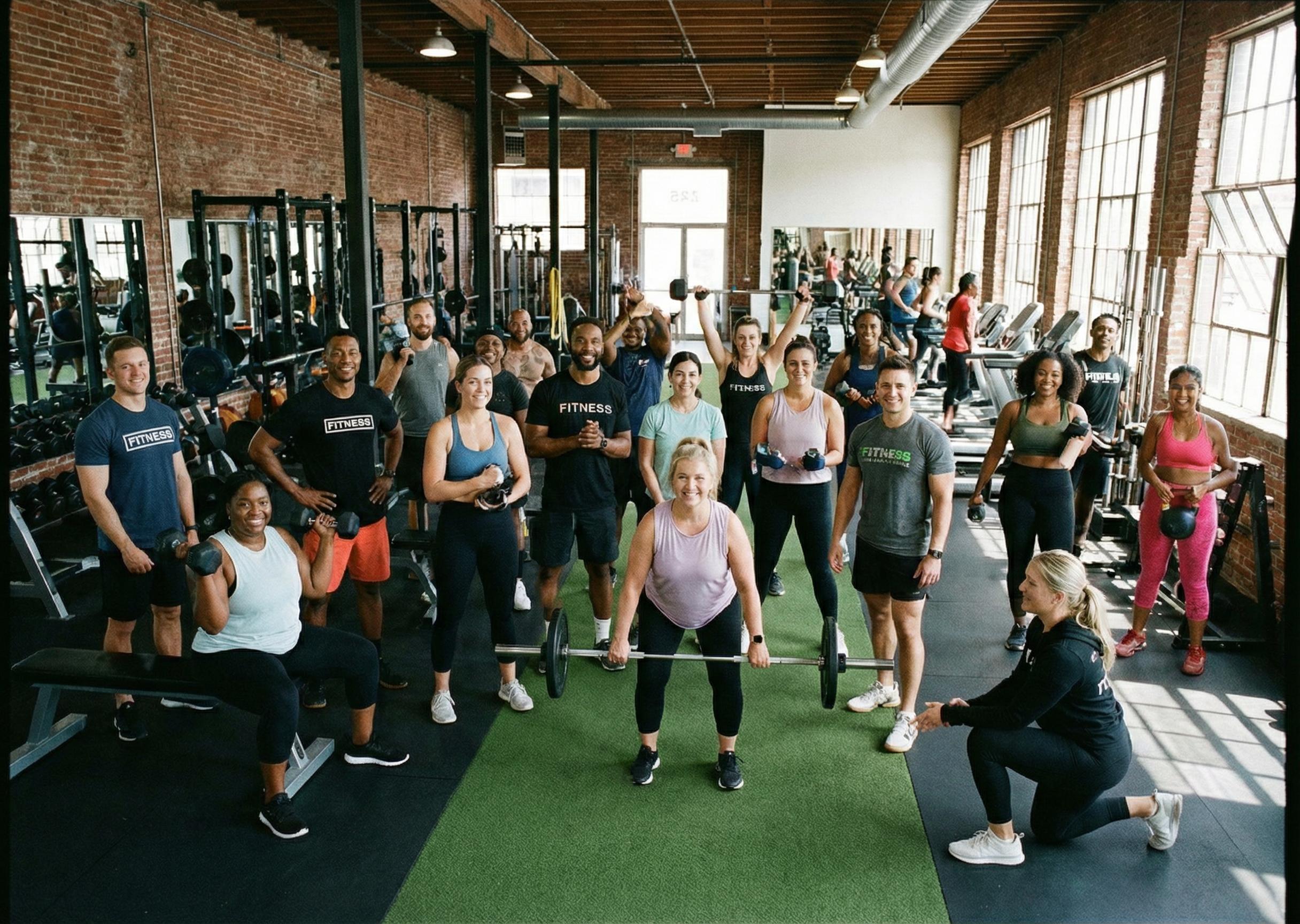 Terrough team and trainers in fitness studio